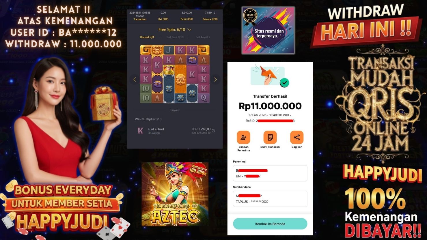 HAPPYJUDI JACKPOT SLOT TREASURES OF AZTEC